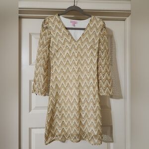 Lily Pulitzer xs Jade Gold dress
